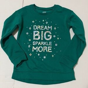 Jumping Beans‎ Girls Fleece Sweatshirt 7 Dream Big Sparkle Cozy School Pullover